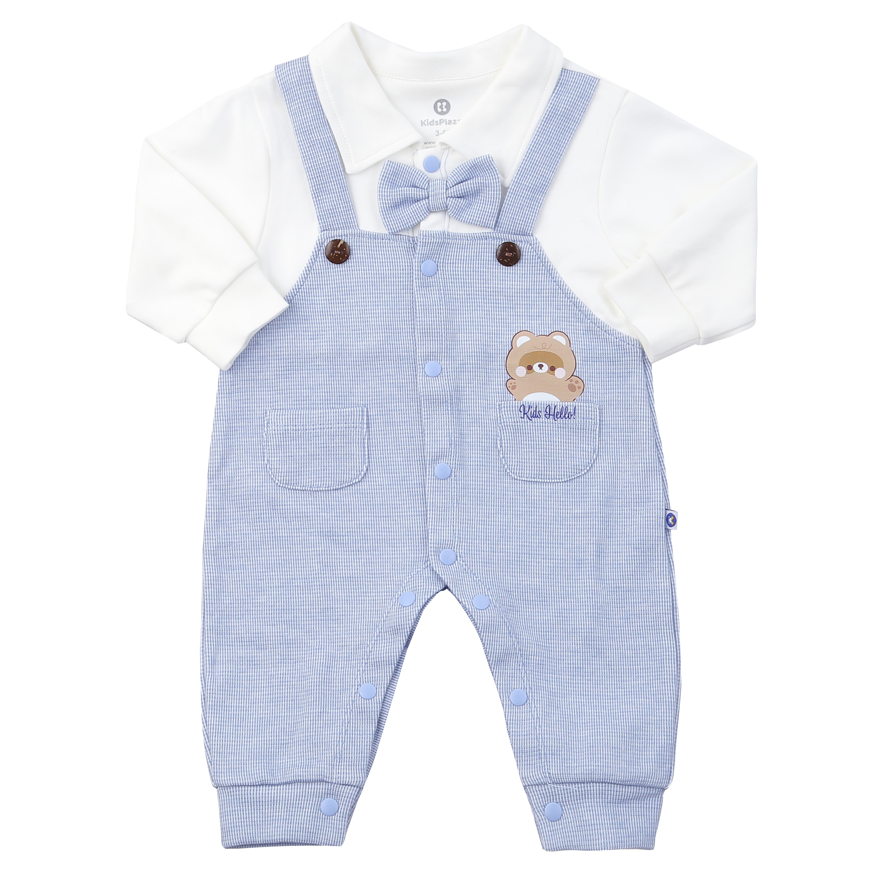 Body bé trai KidsPlaza chấm bi gấu HN24T (Trắng xanh)