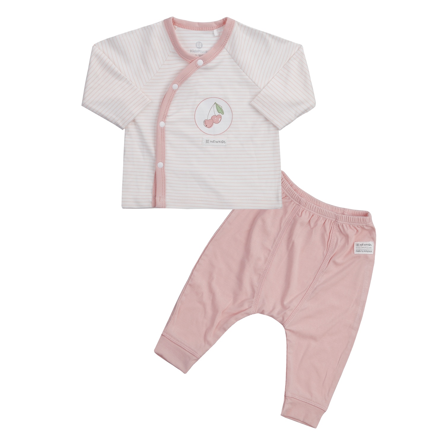Bộ quần áo cài KidsPlaza Otis ND24H (Kem hồng) 0-3M