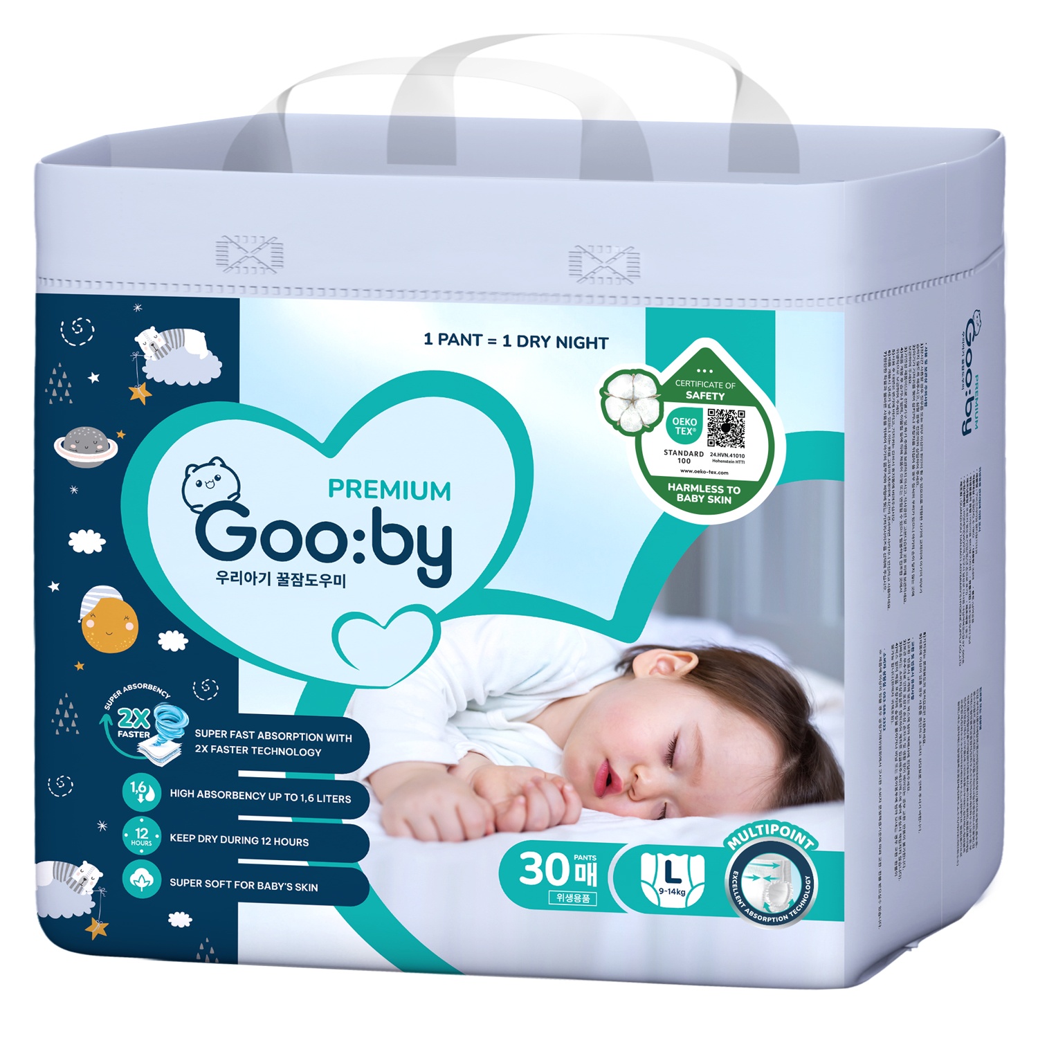 Bỉm - Tã quần Gooby Premium size L 30 miếng (cho bé 9 - 14kg) - KidsPlaza