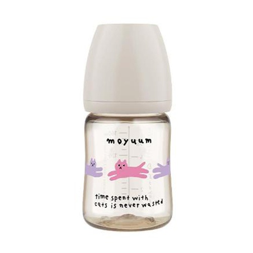 Bình sữa Moyuum PPSU in Cat 170ml (Màu xám)