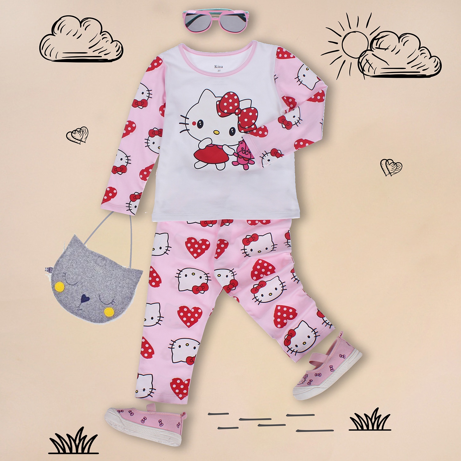 Mua Bộ bầu - bộ sau sinh - cho con bú - chất liệu cotton hello kitty - QDTD  - 020 - Yeep