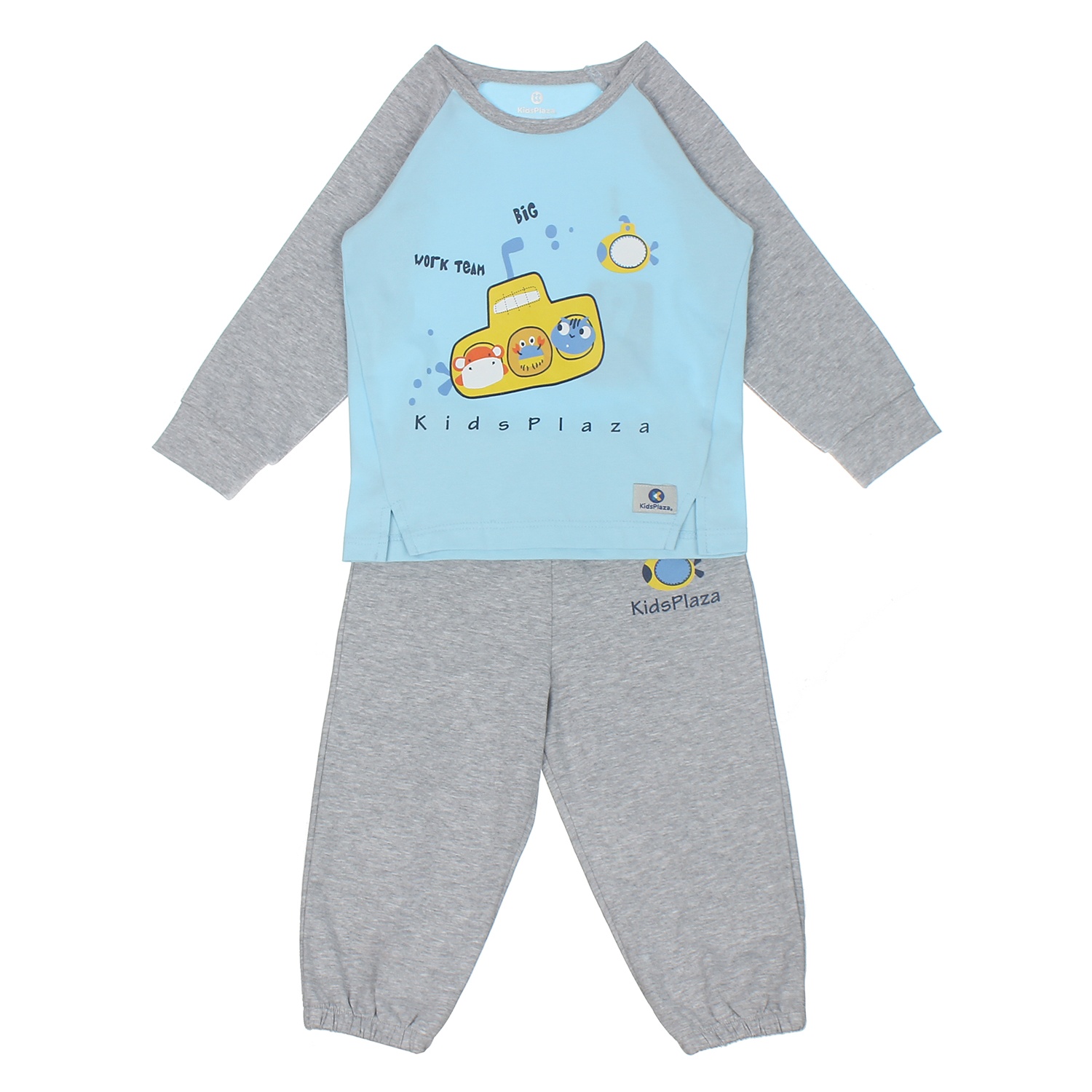 Đồ bộ mặc nhà thun cotton cho bé trai hình gấu xám BD189