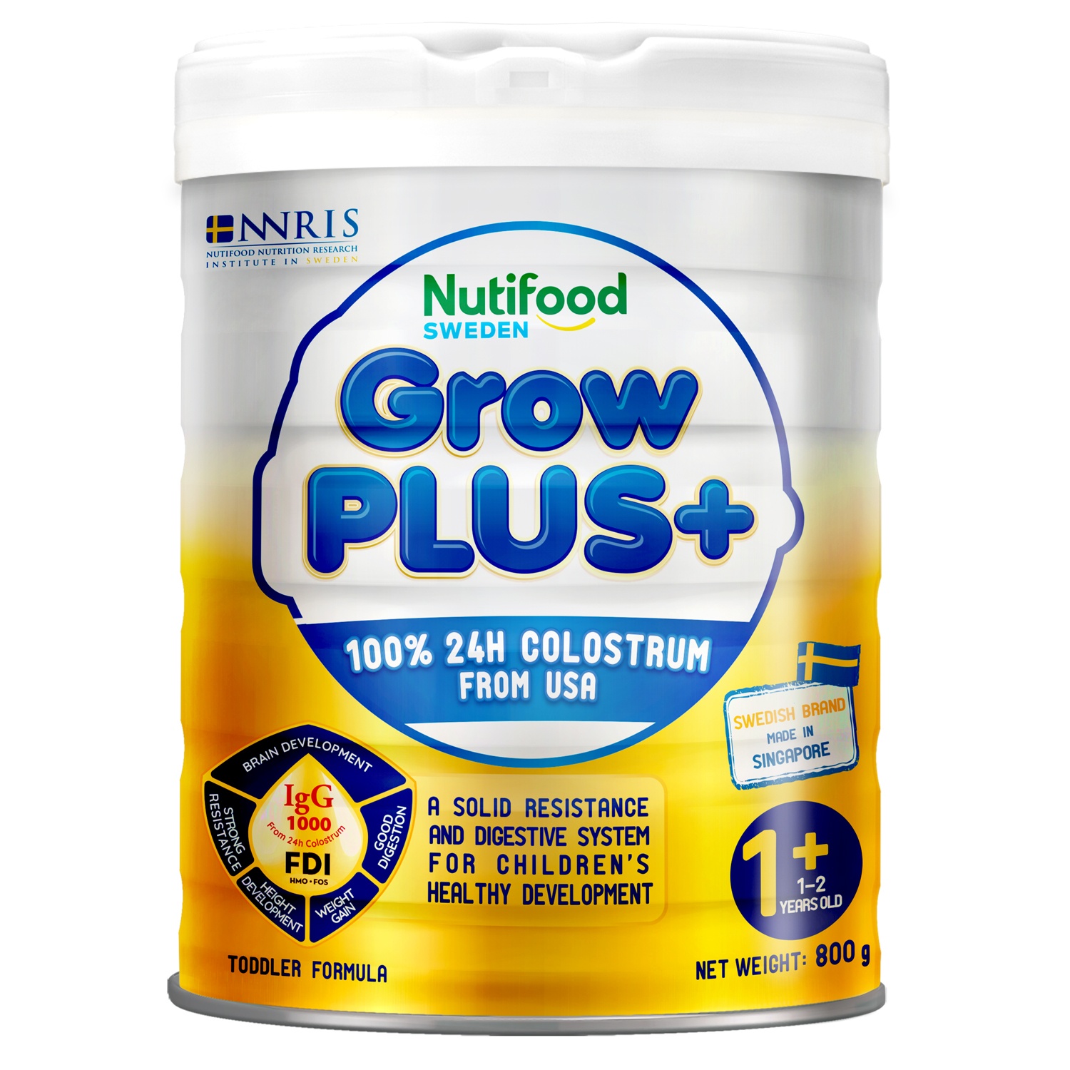 Sữa bột Nutifood Grow Plus+ Vàng (Sữa non) 800g cho bé trên 1 tuổi