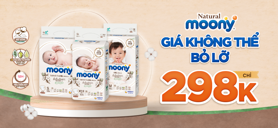 Tã bỉm Moony Natural khuyến mại T12/2022 - Kids Plaza
