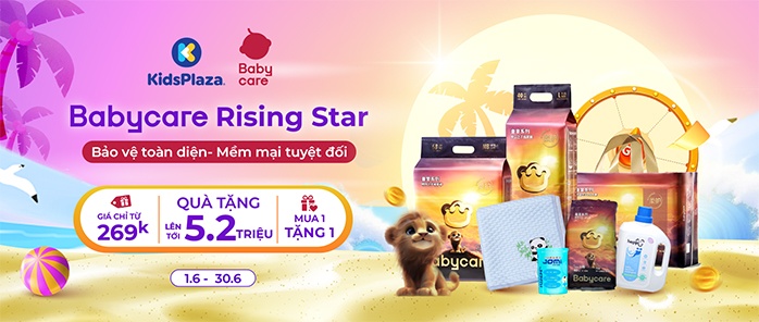 Bỉm BabyCare khuyến mãi T6