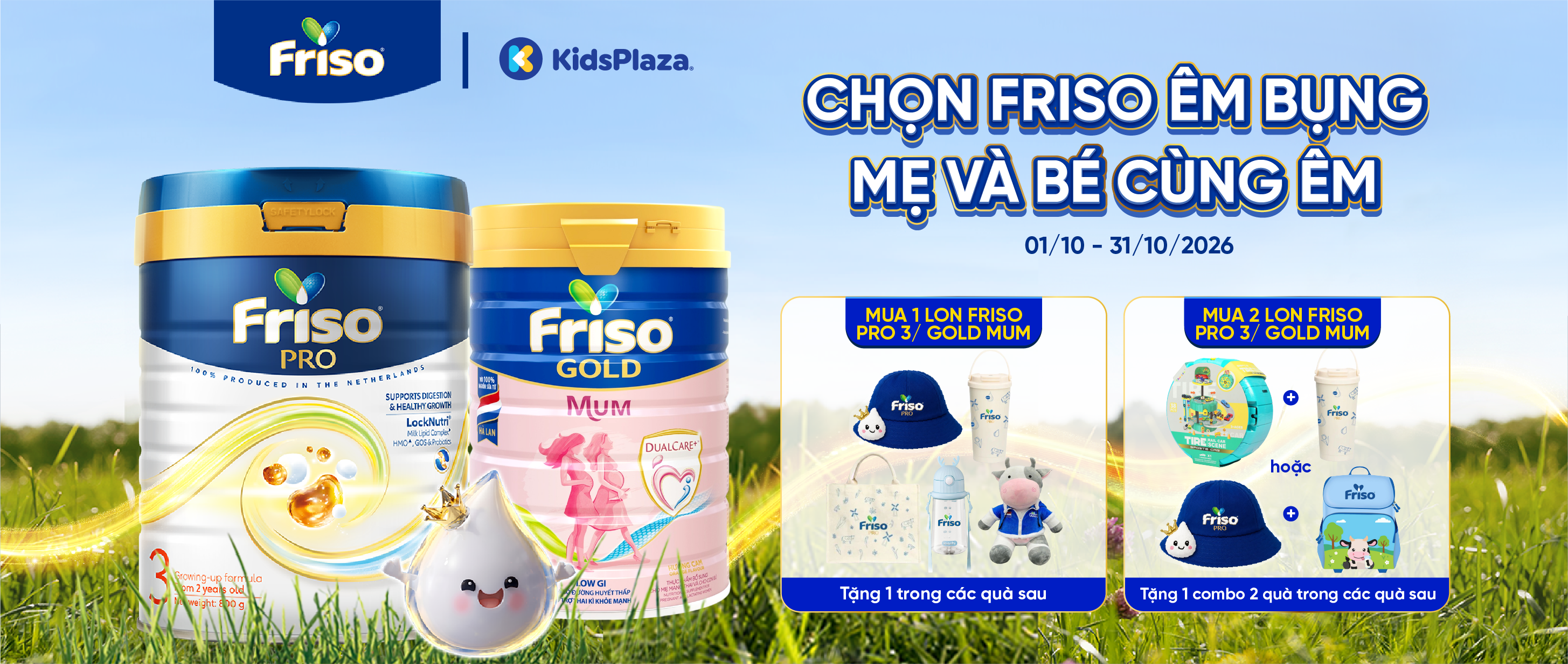 Sữa Friso khuyến mại T10
