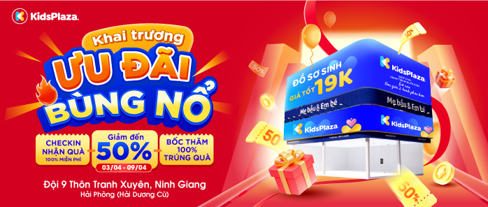 Tưng bừng khai trương Kids Plaza đội 9 Thôn Tranh Xuyên, Ninh Giang, Hải Phòng (Hải Dương cũ)