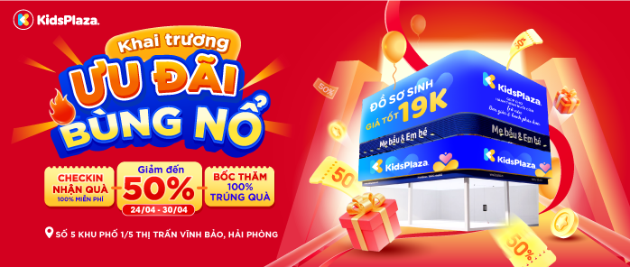 Tưng bừng khai trương Kids Plaza Số 5 Khu phố 1/5 - Thị trấn Vĩnh Bảo - Hải Hòng