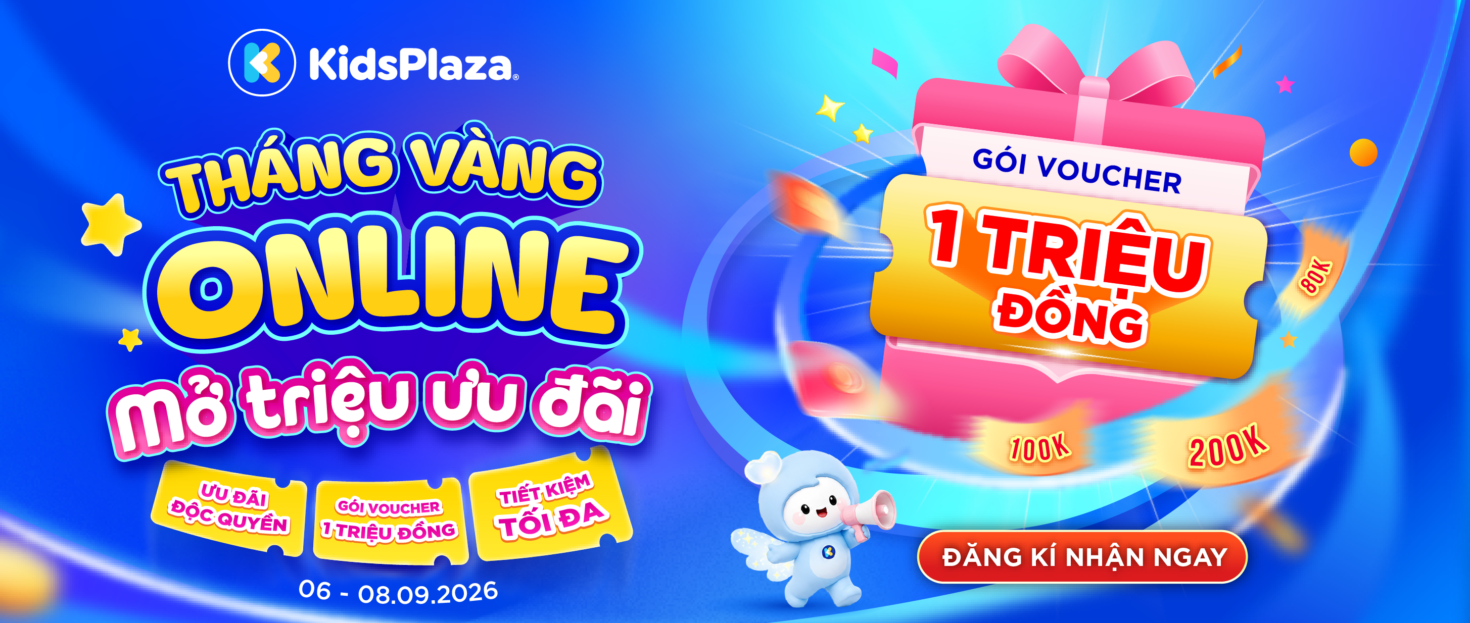 Đặc quyền Online - Siêu Voucher 1 triệu