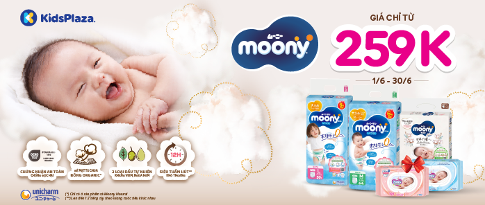 Moony khuyến mại T6