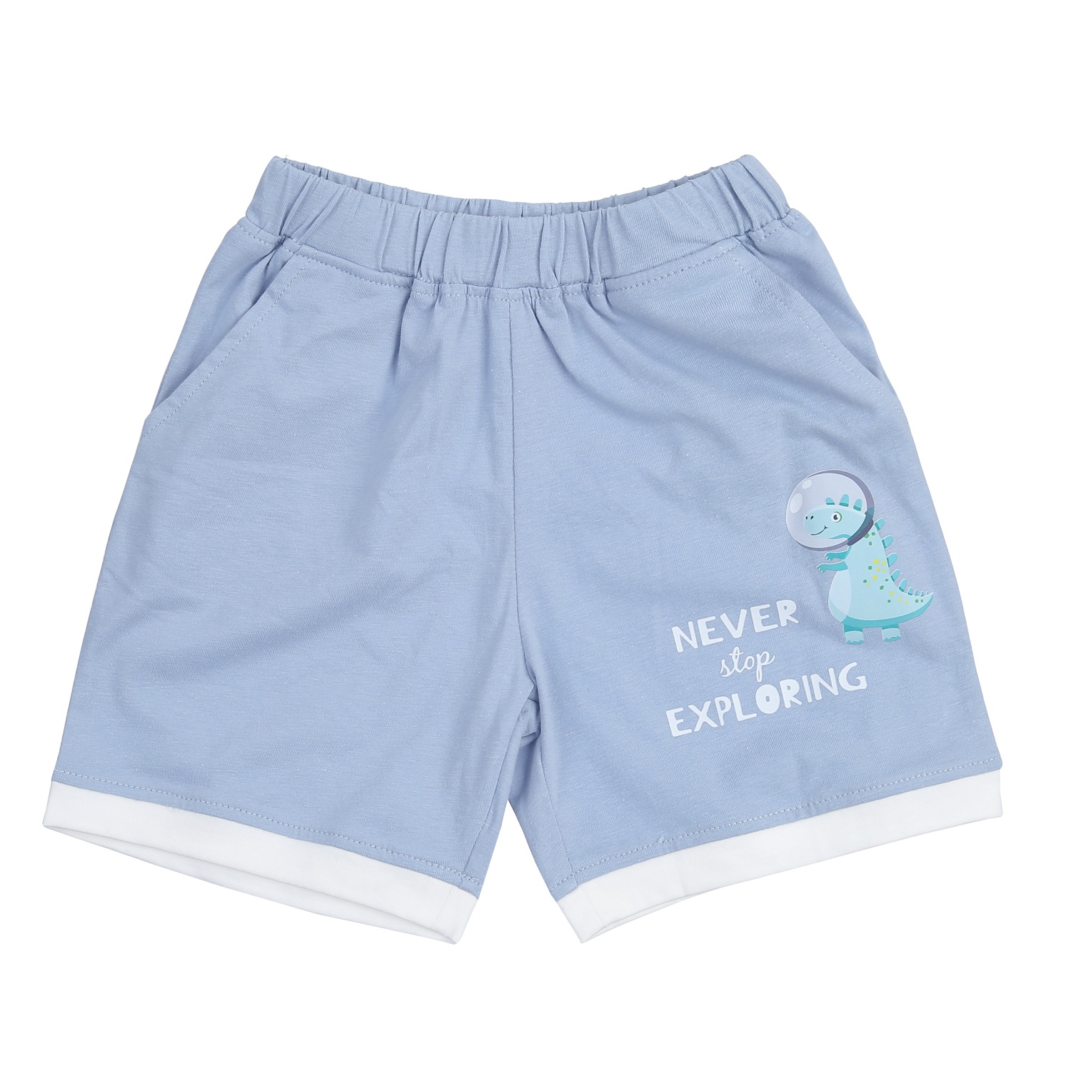 Bộ quần áo cộc tay bé trai in hình khủng long và không gian vũ trụ KidsPlaza HN24H 