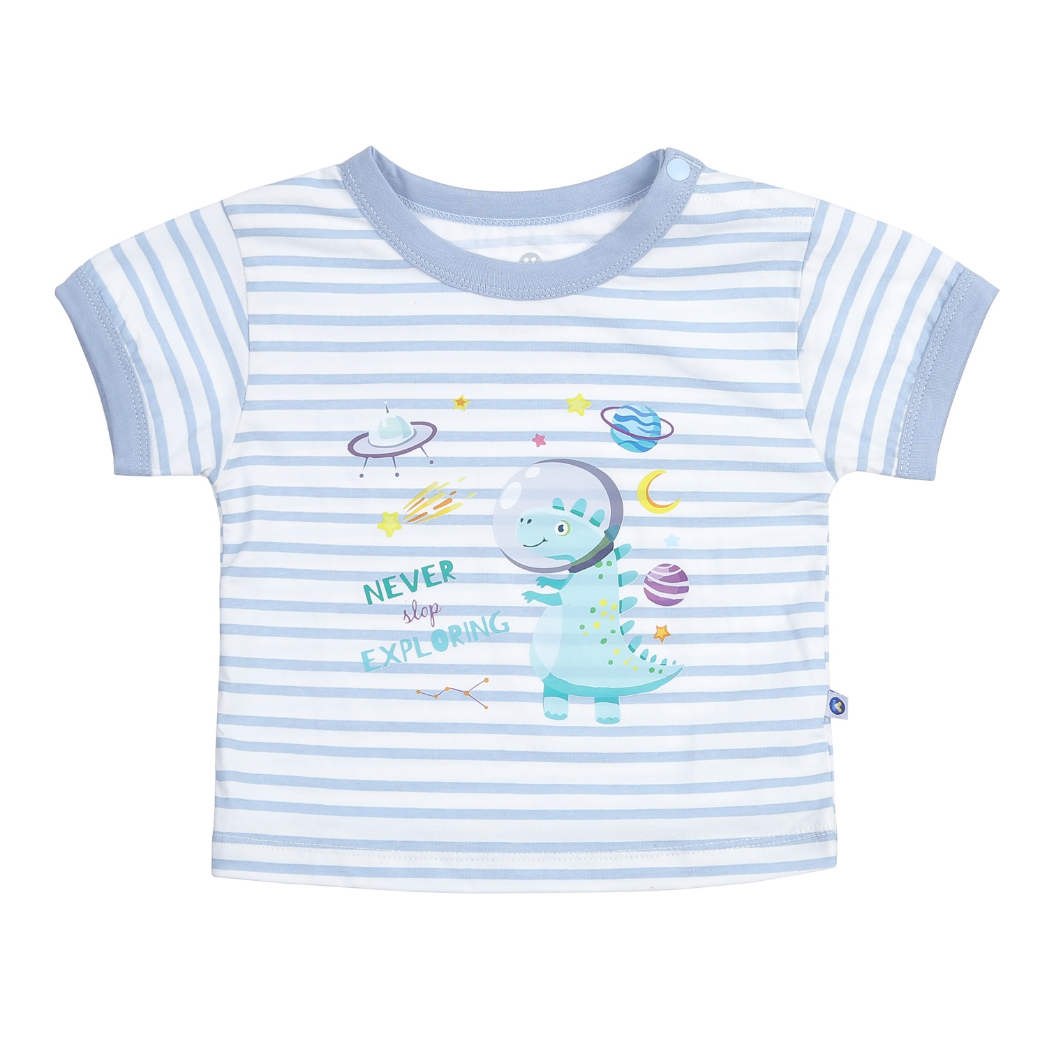 Bộ quần áo cộc tay bé trai in hình khủng long và không gian vũ trụ KidsPlaza HN24H 