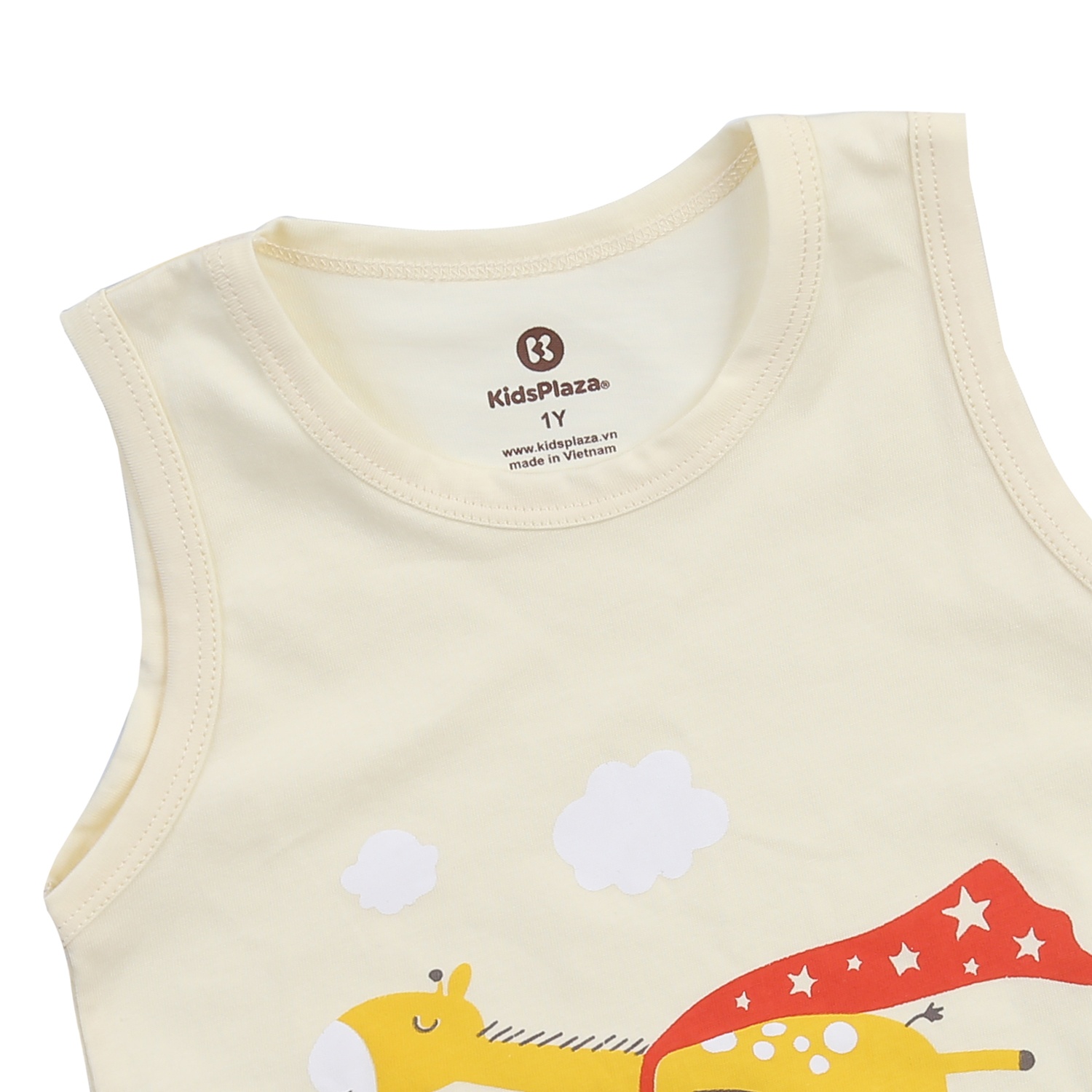 Bộ ba lỗ bé trai in hình chú hươu bay màu vàng ghi KidsPlaza M24H hình 4