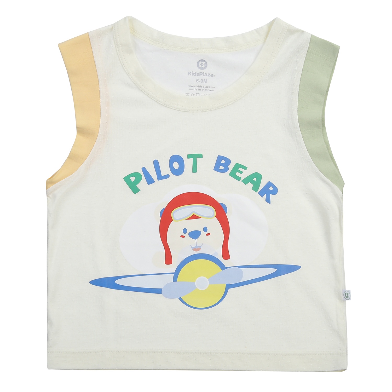 Bộ ba lỗ bé trai pilot KidsPlaza HN24H màu xanh be