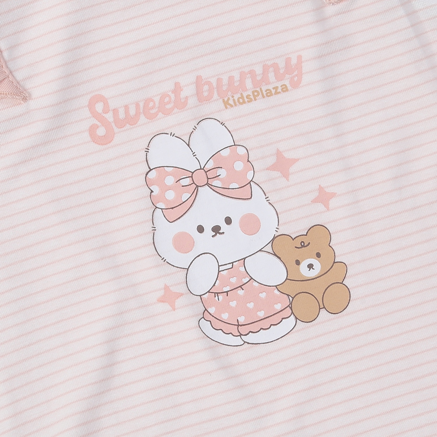 Bộ quần áo ba lỗ bé gái KidsPlaza Otis ND24H (Hồng kẻ) hình 2