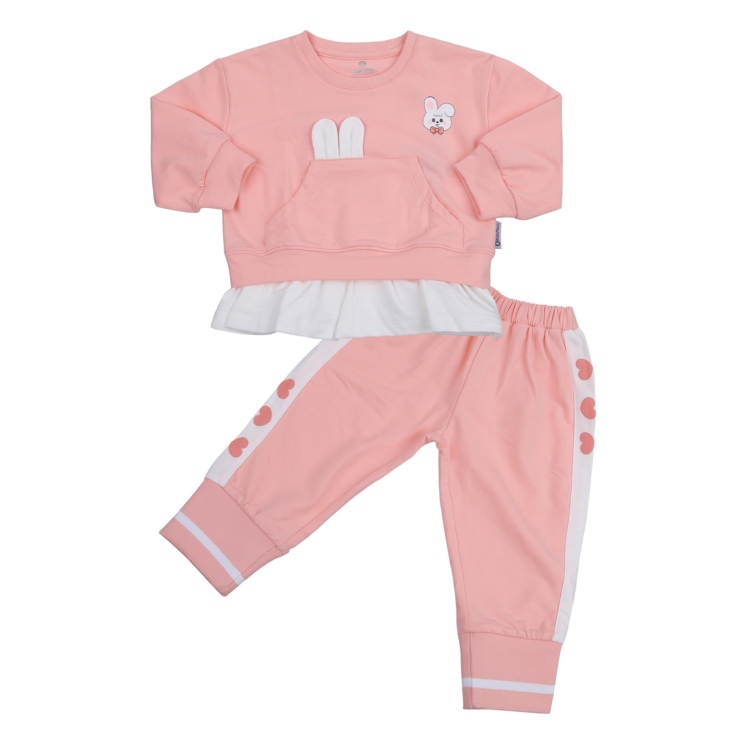 Bộ thời trang bé gái dài tay KidsPlaza in chú thỏ TT23T hình 1