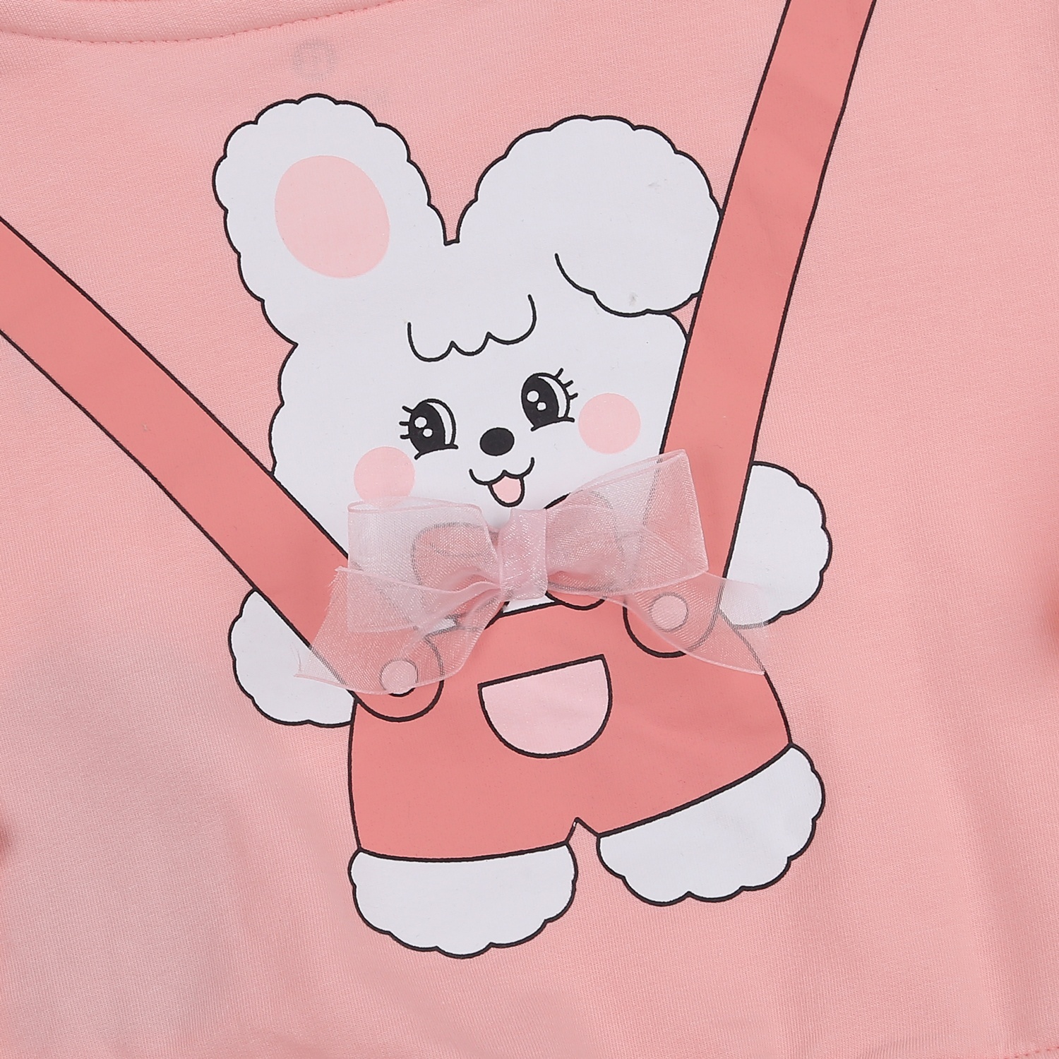 Bộ thời trang bé gái dài tay KidsPlaza in chú thỏ TT23T hình 4