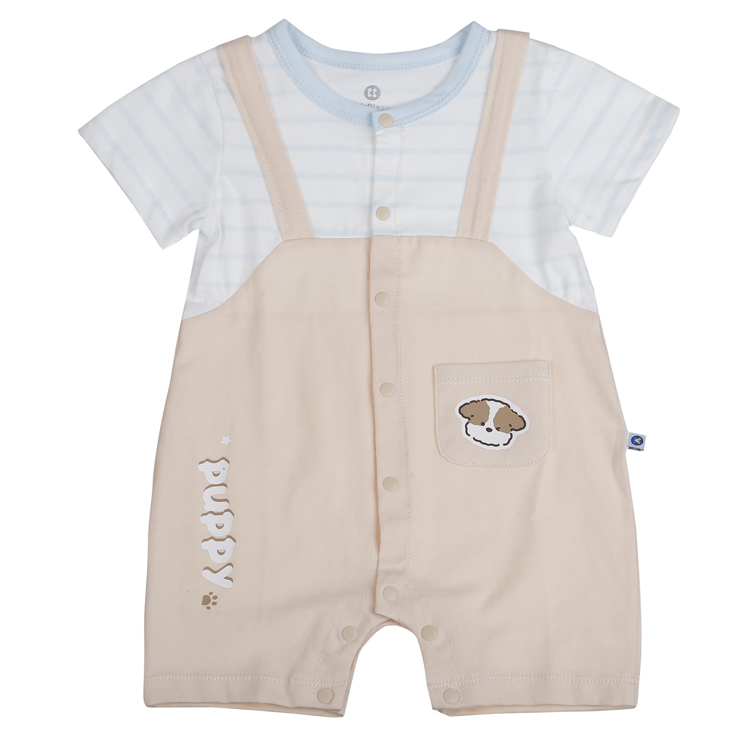Bộ body cộc KidsPlaza giả yếm in cún Puppy HN26H (Xanh be) hình 1