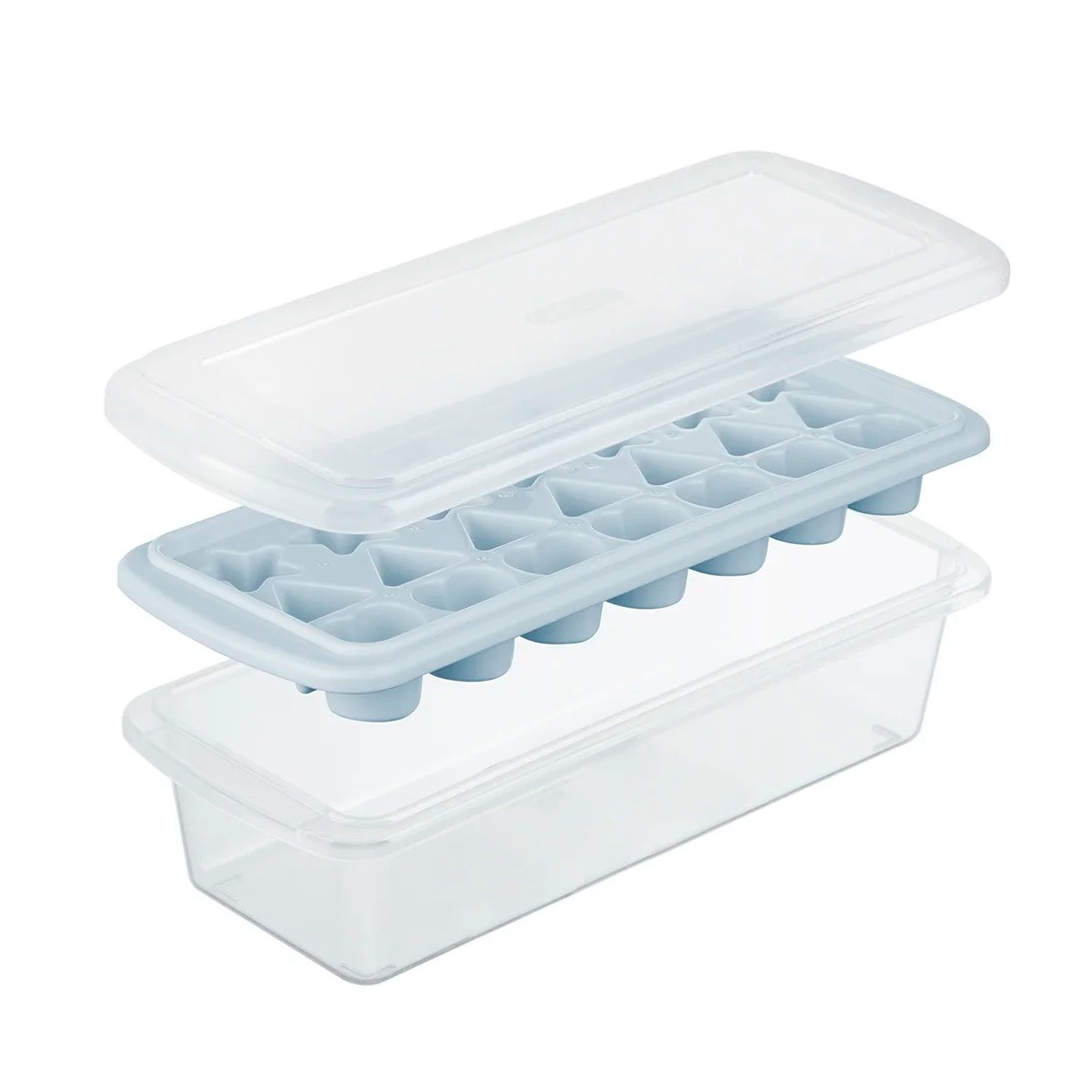 Khay đá Kari 21 viên có nắp và khay dùng