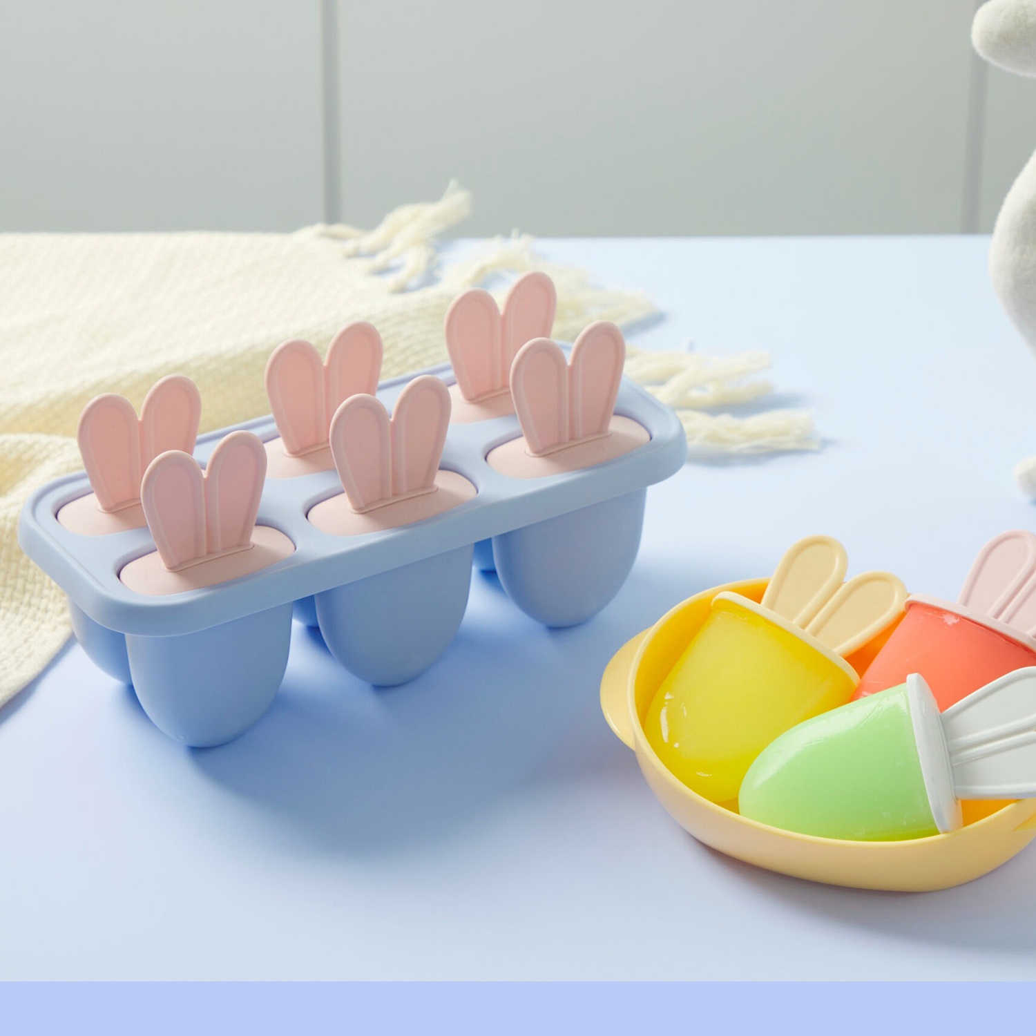 Khuôn làm kem tai thỏ Kari Inochi (Màu ngẫu nhiên) hình 4