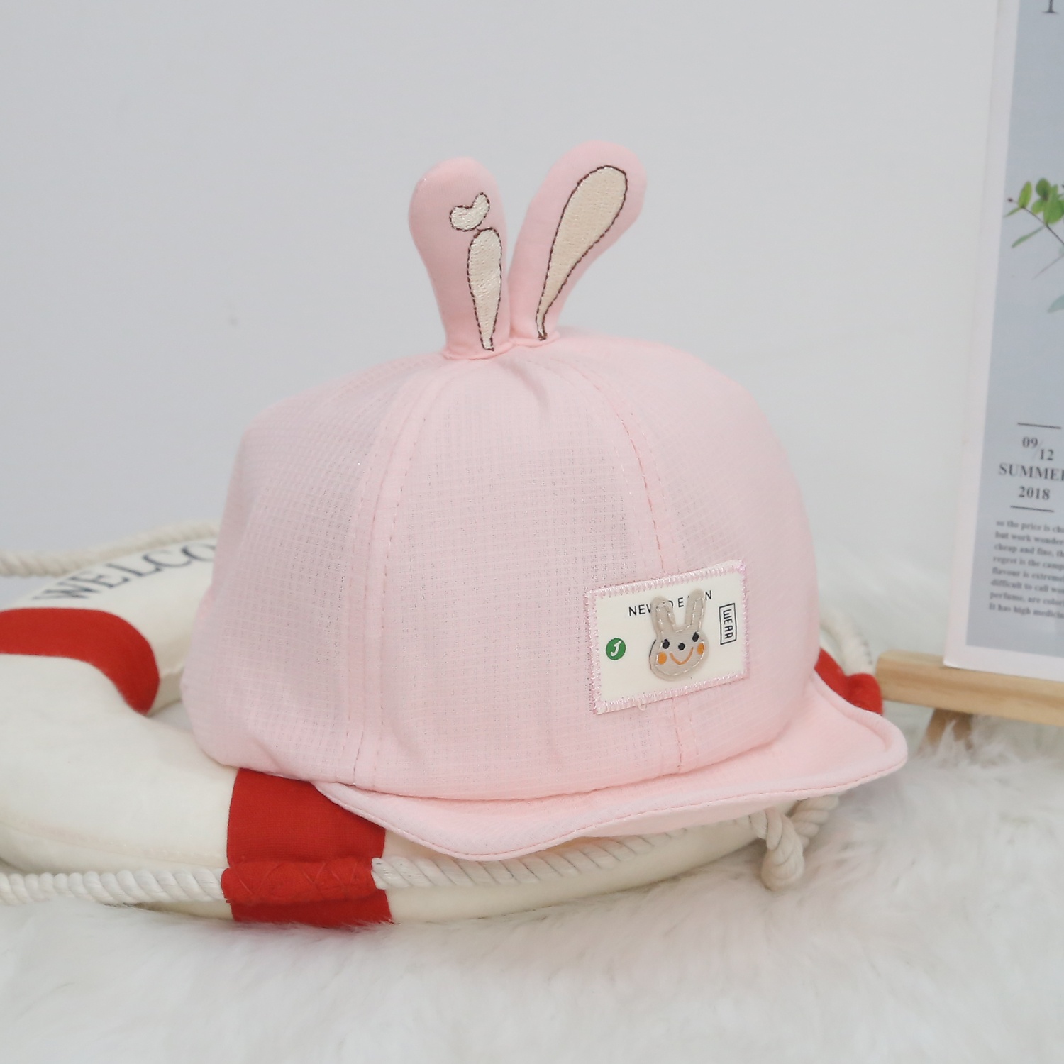Mũ lưỡi trai thời trang 2 tai thỏ KidsPlaza 24K-H14 S48 (Hồng)