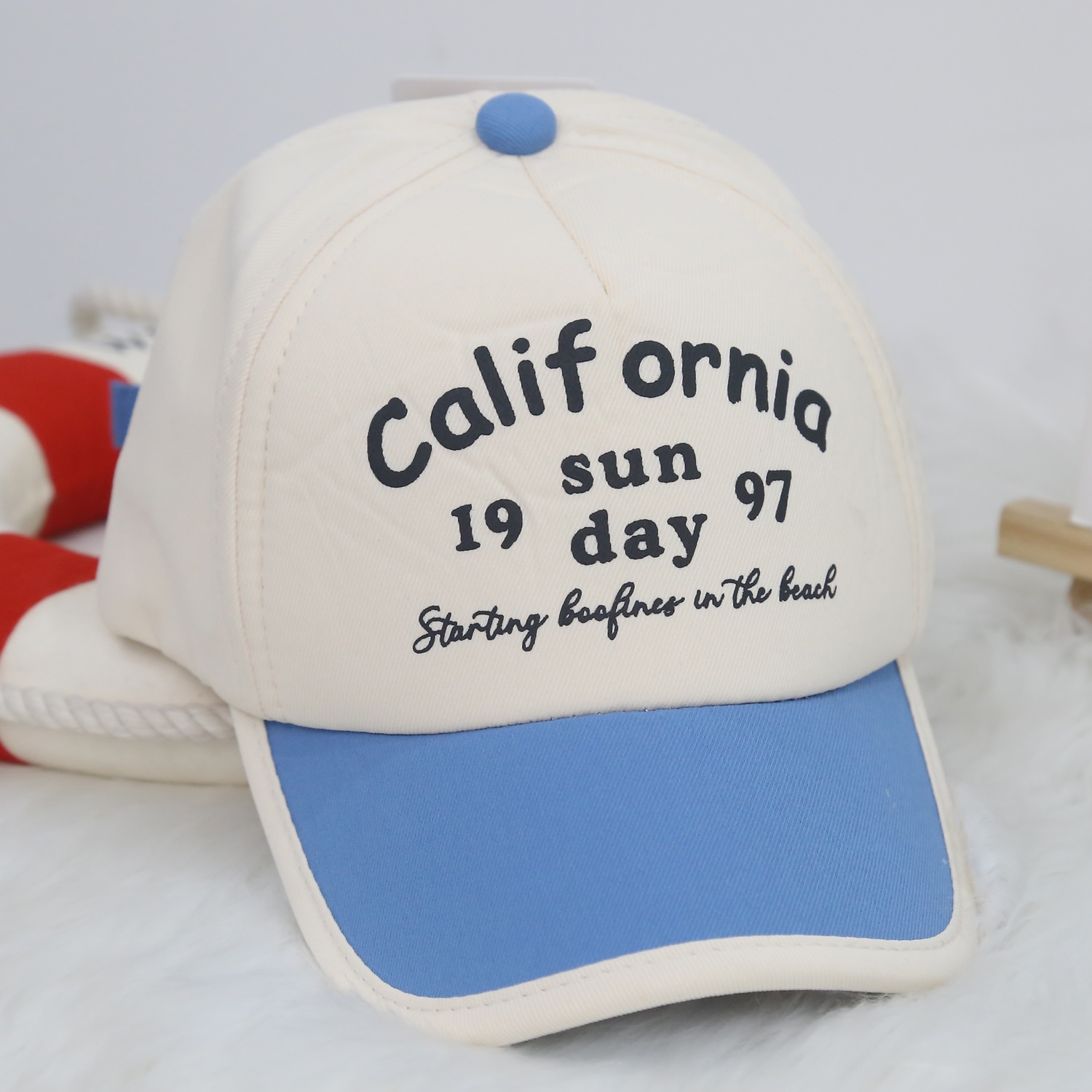 Mũ lưỡi trai thời trang in California KidsPlaza 24K-H19 S52 (Xanh be)