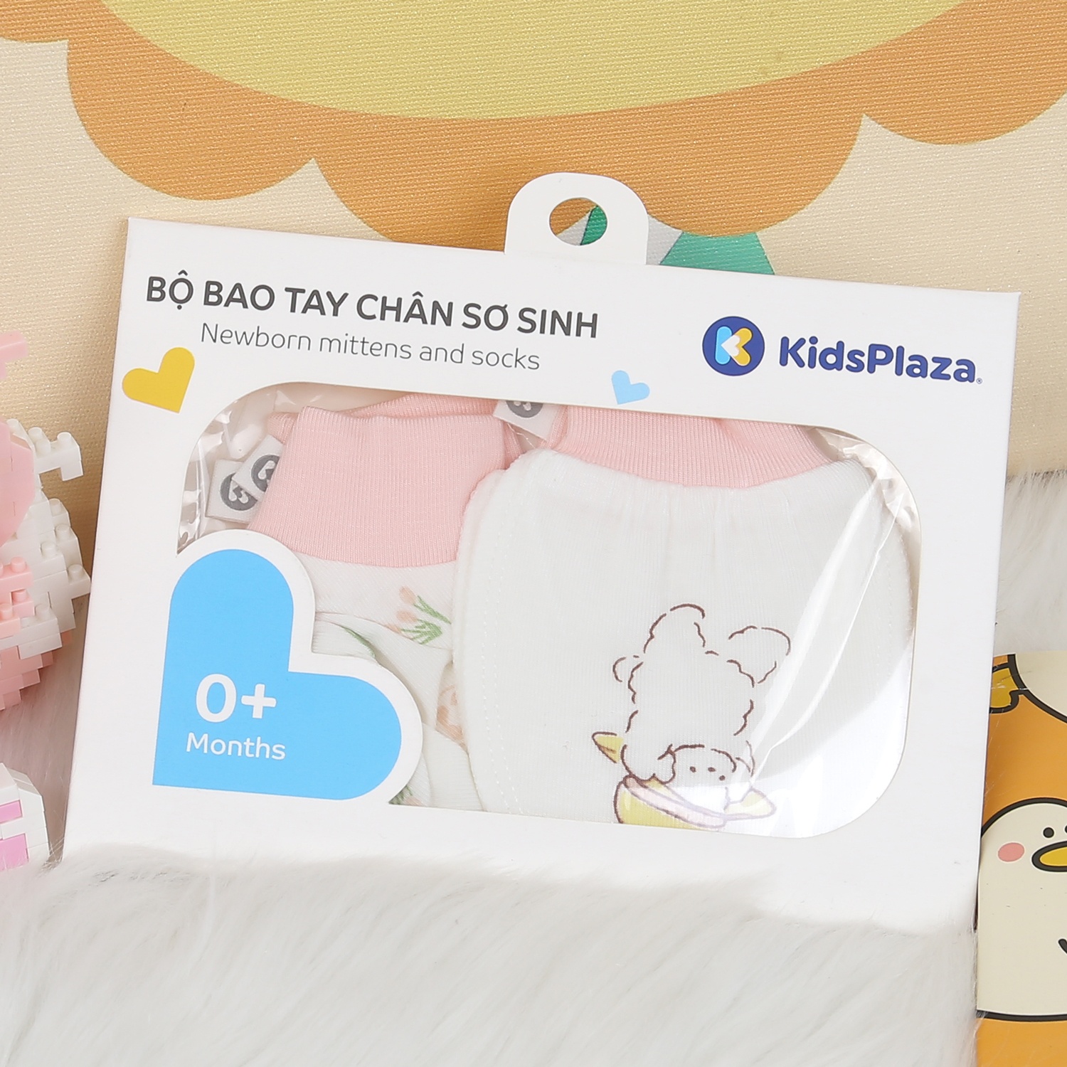 Set bao tay, bao chân KidsPlaza Otis ND24H (Trắng hồng) hình 1