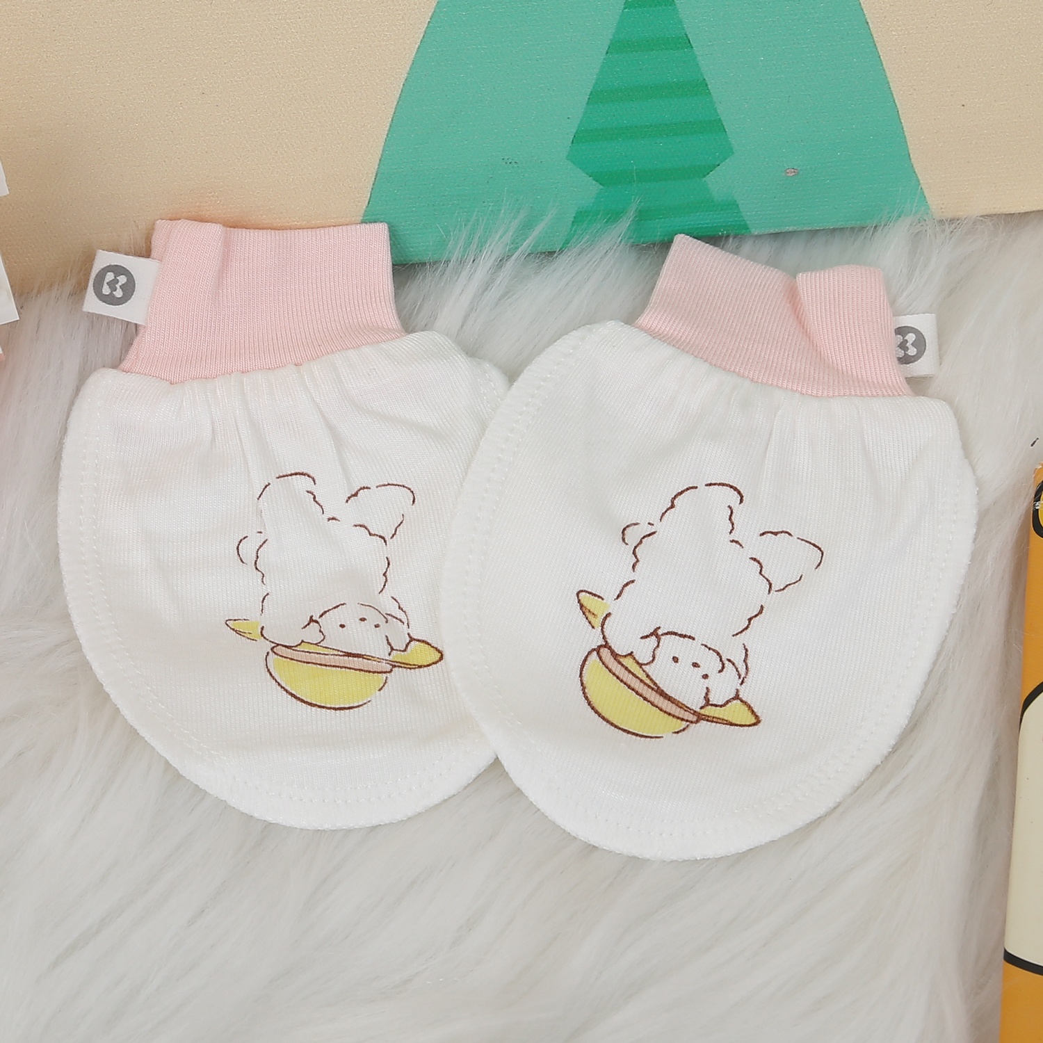 Set bao tay, bao chân KidsPlaza Otis ND24H (Trắng hồng) hình 3