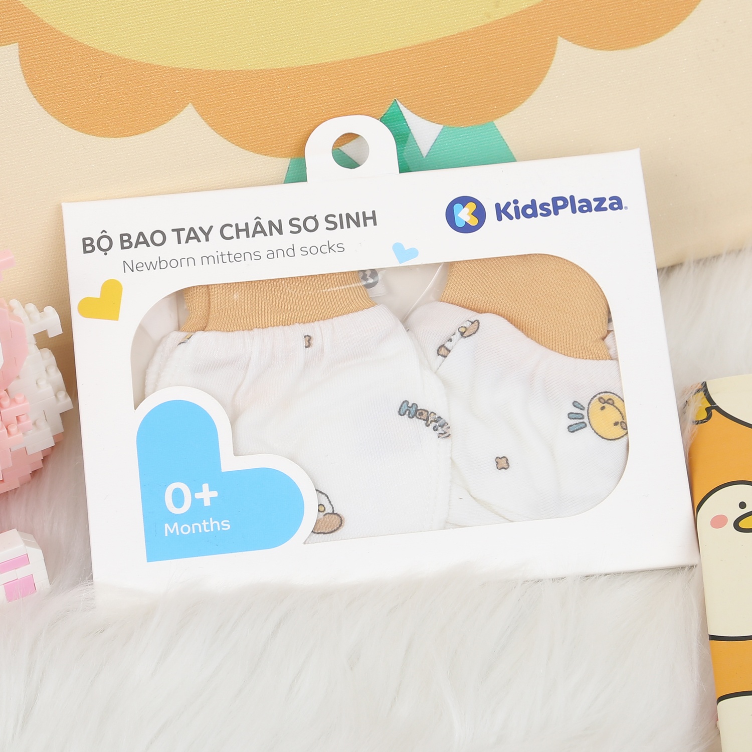 Set bao tay, bao chân KidsPlaza Otis ND24H (Trắng vàng) hình 1