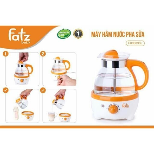 Máy hâm nước pha sữa Fatzbaby Máy hâm nước pha sữa 600ml Fatzbaby FB3009SL hình 4