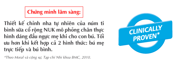 Bộ 2 núm ty NUK cổ rộng Silicone S1 (M - L) hình 2