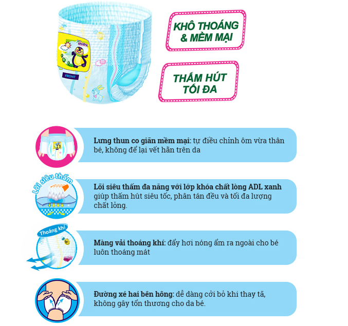 Bỉm - Tã quần Unidry size M 42 miếng (cho bé 6 - 11kg) hình 2