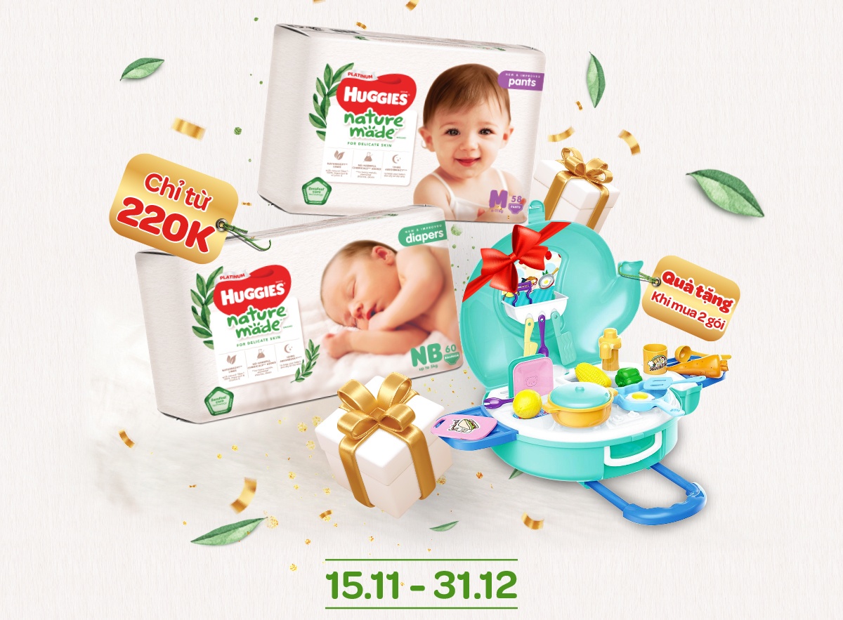Huggies Nature khuyến mãi T11/2022 Kids Plaza