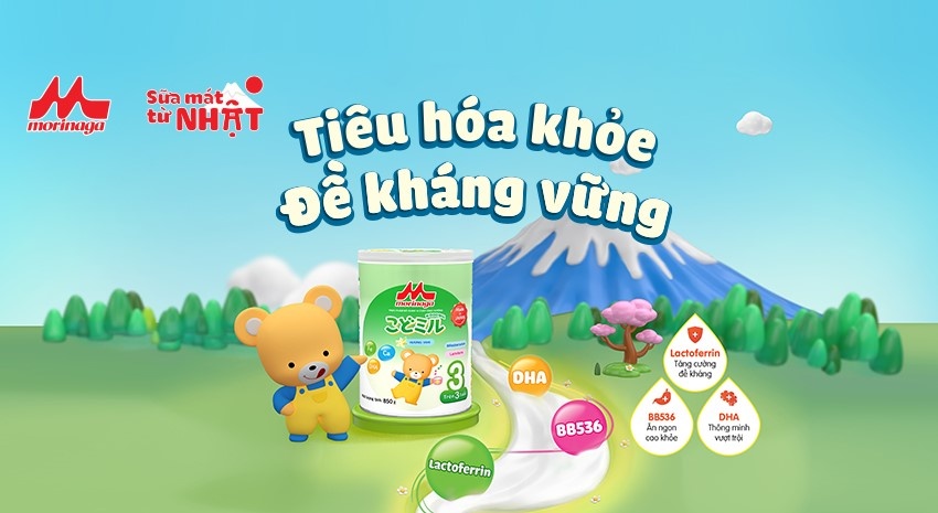 Sữa Morinaga Kodomil số 3 cho bé tiêu hóa khỏe, đề kháng vững vàng