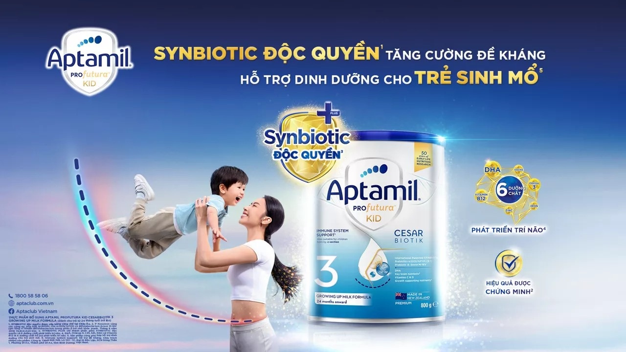 Sữa Aptamil Synbiotic dành riêng cho trẻ sinh mổ 