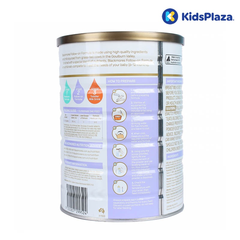 cách pha sữa Blackmores số 2 900g