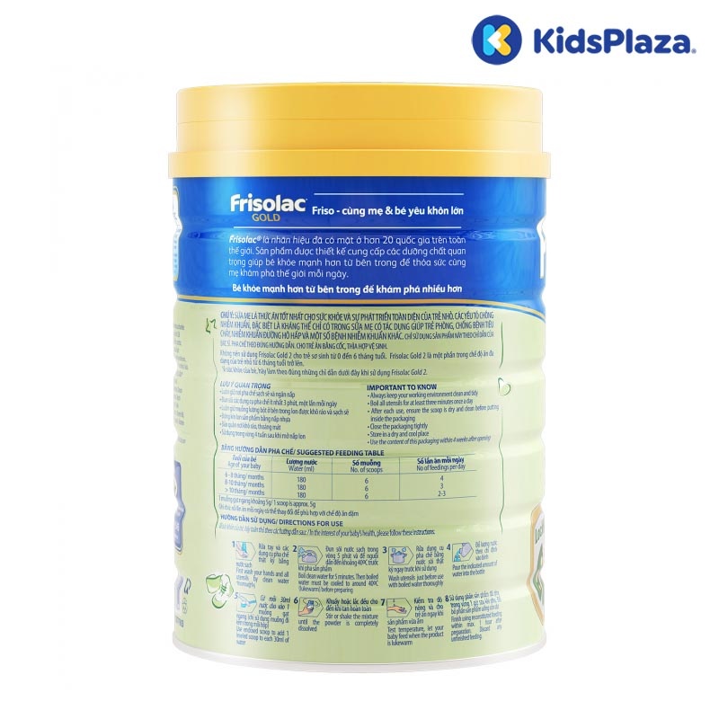 Sữa Frisolac Gold 2 900g cho bé 6-12M hình 4