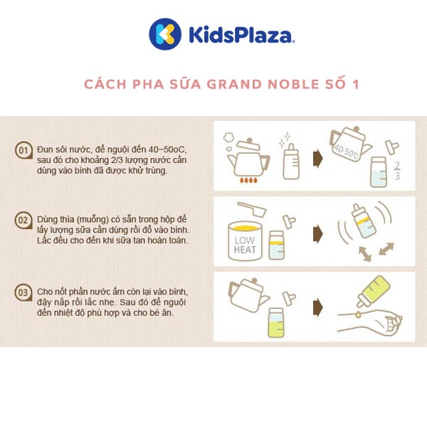 Sữa Grand Noble Baby số 1 (750g) cho bé từ 0-1 tuổi hình 4