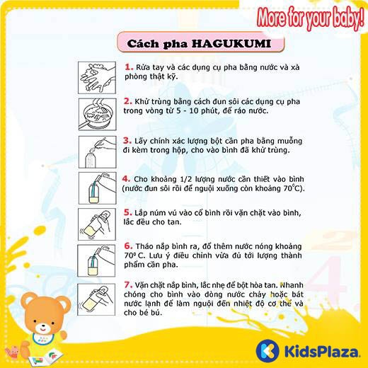 Sữa bột Morinaga Hagukumi số 1 850g cho trẻ 0-6M hình 2