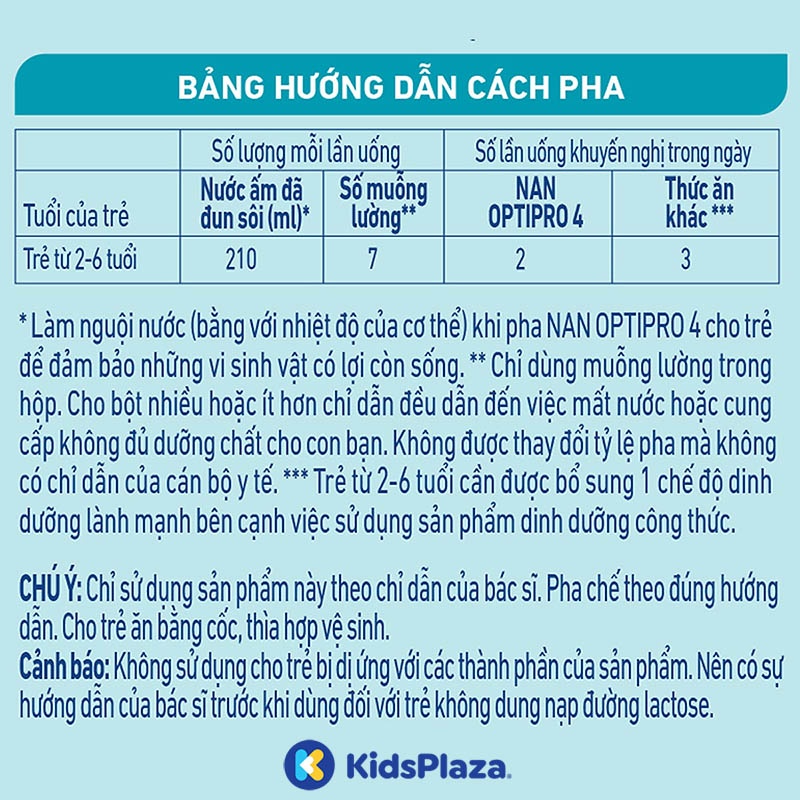 Sữa Nan Optipro 4 900g (2 - 6 tuổi) hình 2