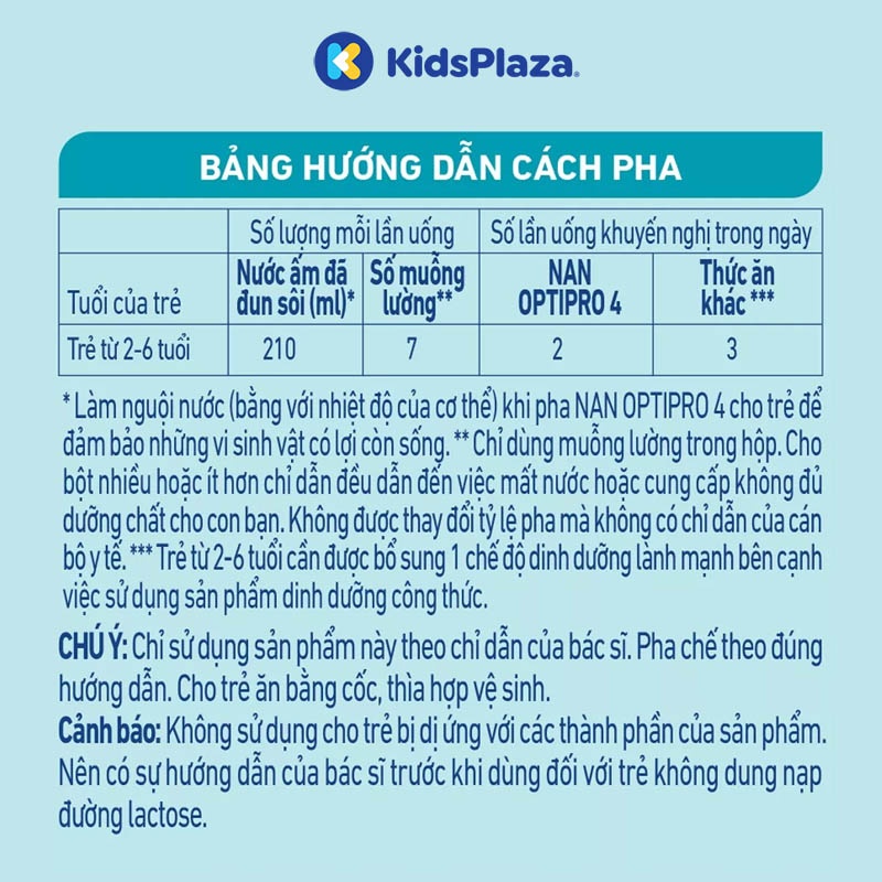 Sữa Nan Optipro HMO số 4 1.7kg cho bé 2-6 tuổi hình 3