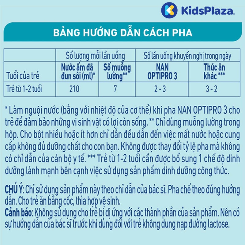 Sữa Nan Optipro HMO số 3 1.7kg cho bé 12-24 tháng tuổi hình 3