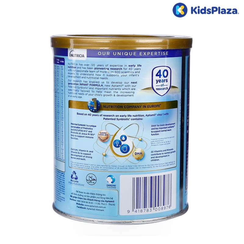 sữa aptamil new zealand số 1 380g cho bé 0-12 tháng