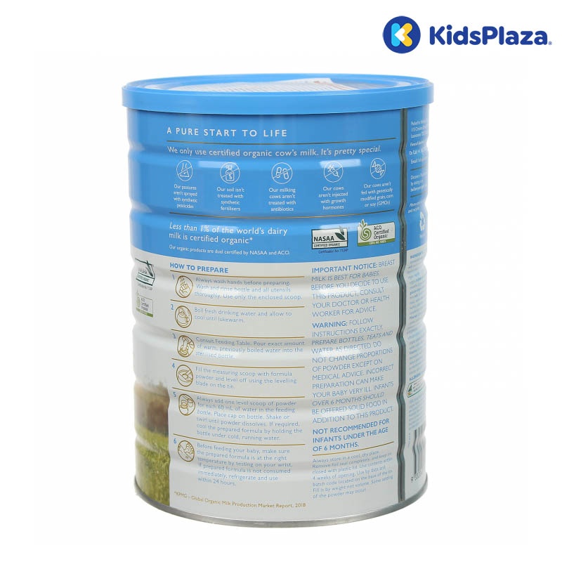 Sữa bột Bellamy’s Organic S2 900g cho bé 6M-12M hình 3