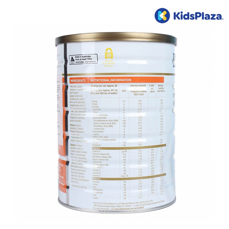 Sữa Blackmores số 3 Toddler 900g (>12 tháng) hình 2