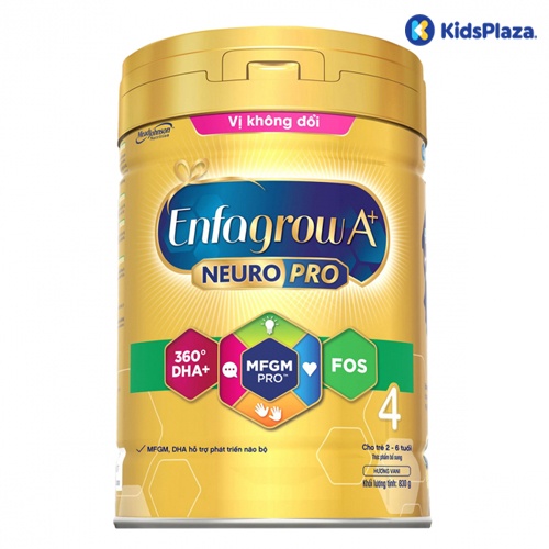 Sữa Enfagrow A+ NeuroPro Số 4 (830g) cho bé từ 2-6 tuổi - Vị ngọt dễ uống hình 1