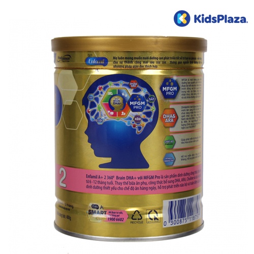 Sữa Enfamil A+ 2 400g hỗ trợ phát triển não bộ cho bé từ 6 - 12 tháng  hình 2