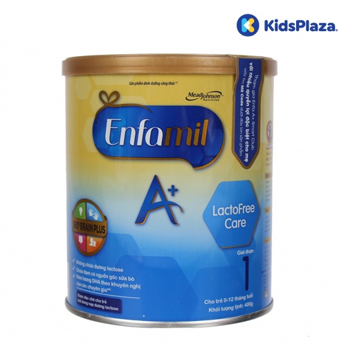 Sữa Enfamil A+ Lactofree Care 400g không chứa lactose dành cho bé 0-12 tháng hình 1