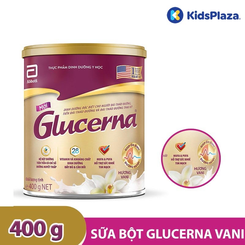 Sữa Glucerna Vani 400g cho người mắc bệnh đái tháo đường hình 1