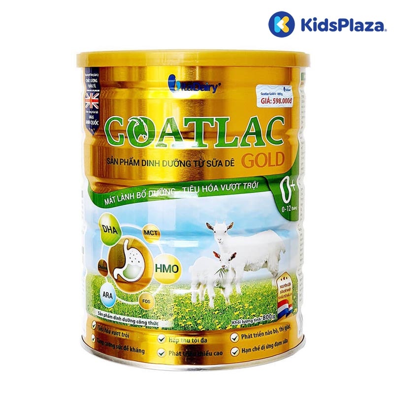 Sữa dê Goatlac Gold 0+ 800G cho bé biếng ăn (0-12M) hình 1